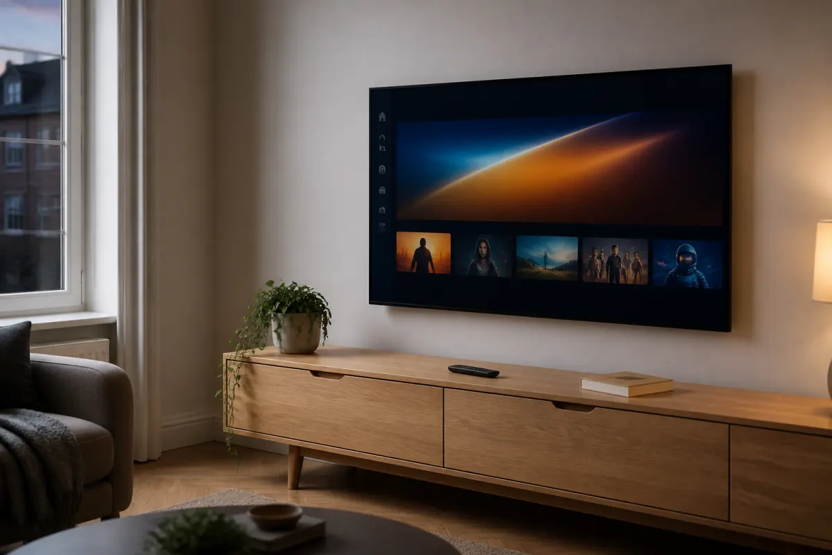 Living room TV ready for IPTV Gear setup